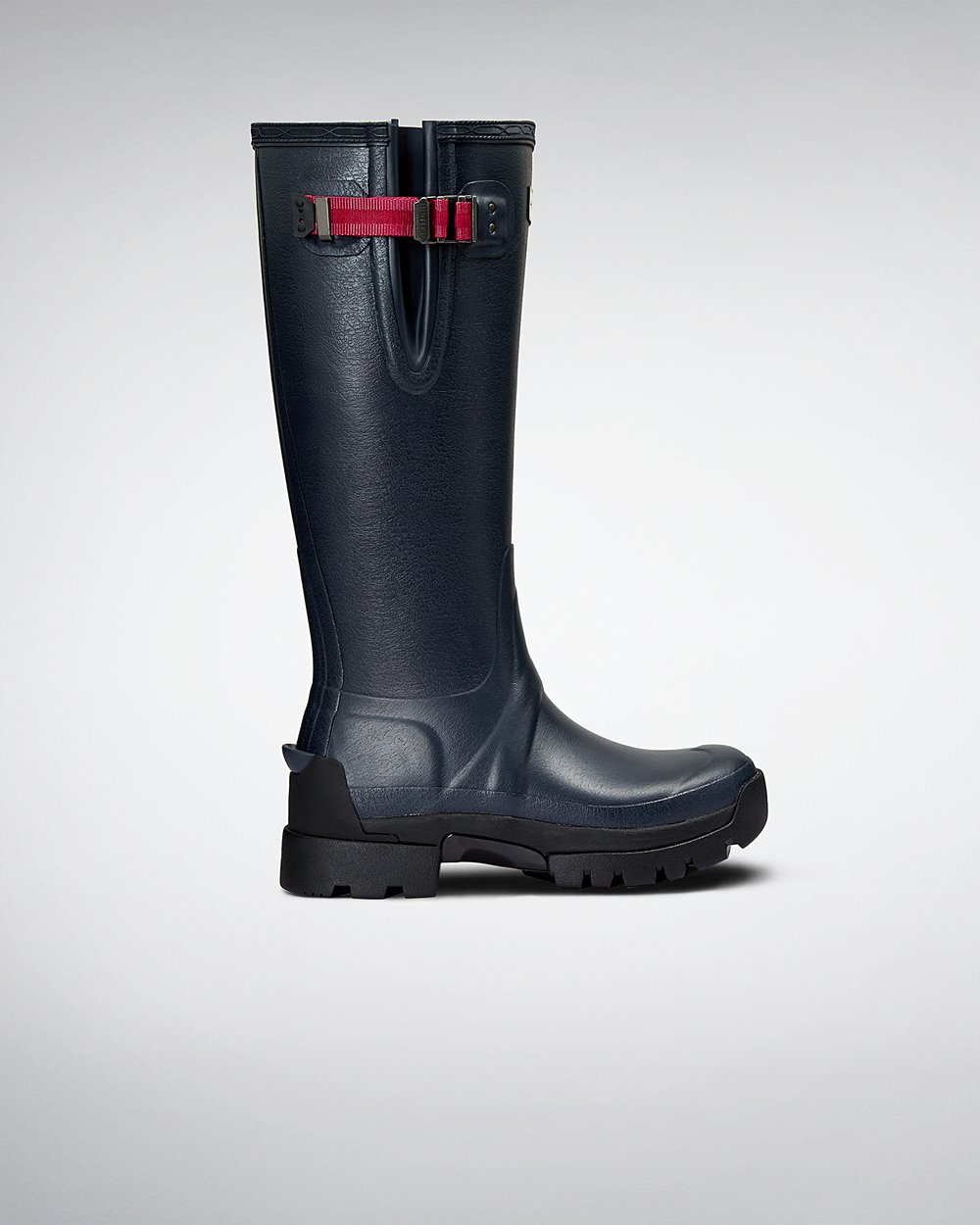 Womens Hunter Balmoral Side Adjustable 3Mm Neoprene - Tall Rain Boots Navy - 2149-FOWLX